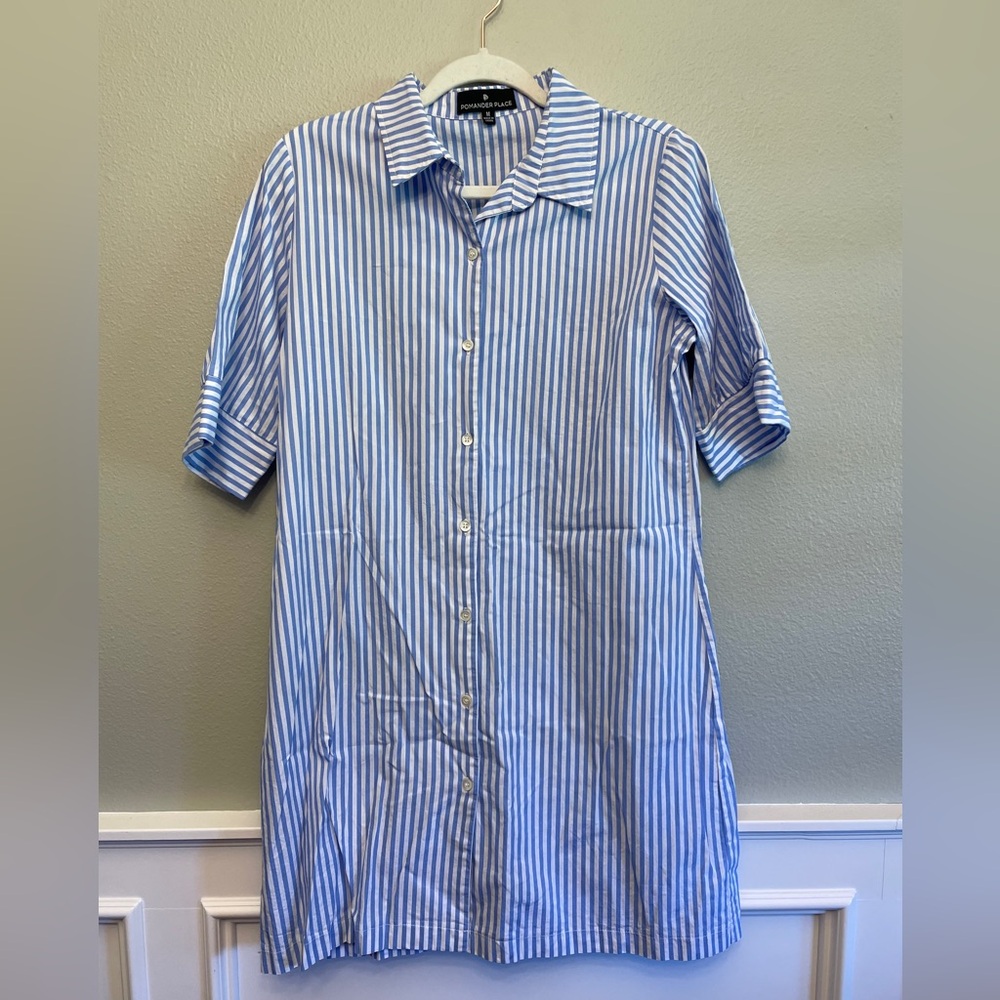 Pomander place shirt dress, EUC, worn once, size medium